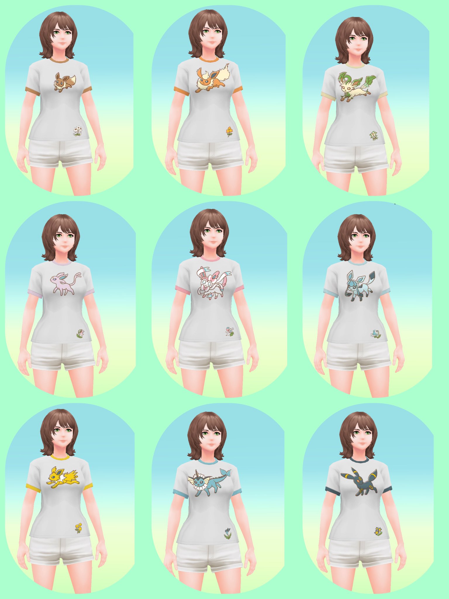 ポケットモンスター ポケモンシャツ シャワーズ エーフィグレイシア バンダナ ポケットモンスター ポケモンシャツ シャワーズ エーフィ