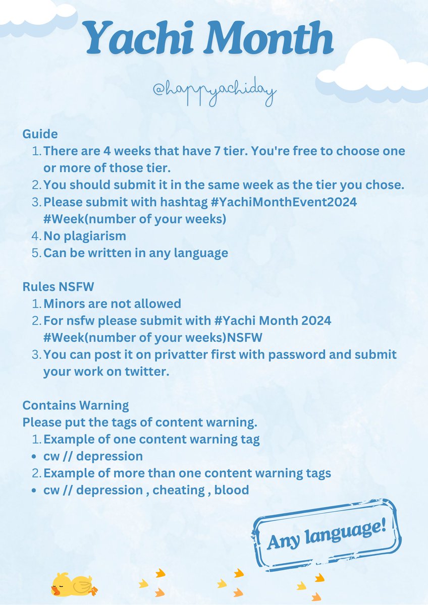 Prompts for Yachi Month 2024!

Let's hype our birthday girl ✨️ Yachi Hitoka ✨️

Fanwriters and Fanartists can join!
yachimonth2024.carrd.co