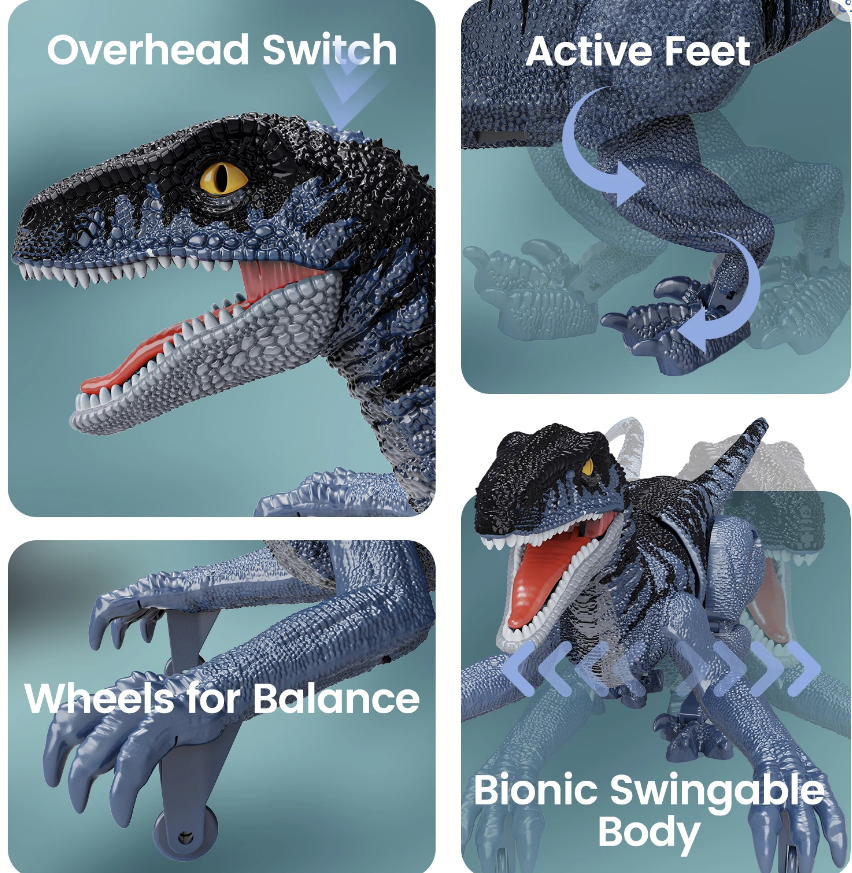 theliltotsstore's tweet image. 🎮Remote Control Velociraptor Dinosaur Toy 🦖
$69.88
⛰This awesome dino is perfect for kids who love adventure and action for kids to maneuver and create their own dino adventures.
thelittletotsstore.com/.../remote-con…
#DinosaurToys #RemoteControlFun #Velociraptor #KidsAdventure #Caturday