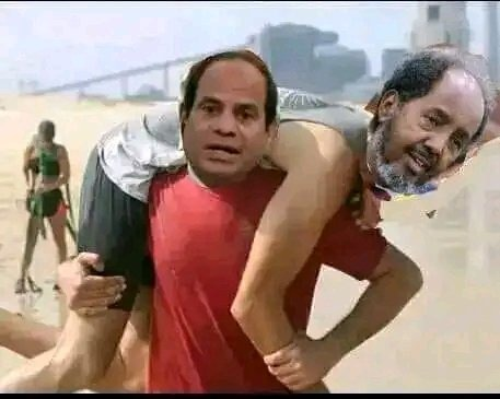 RAbdiAnalyst's tweet photo. This caricature of Egyptian entry into Somalia being widely shared on Somali socials.

Ya Salaam

Am dead !

😂😂😂😂 https://t.co/rhLBDE6YMR