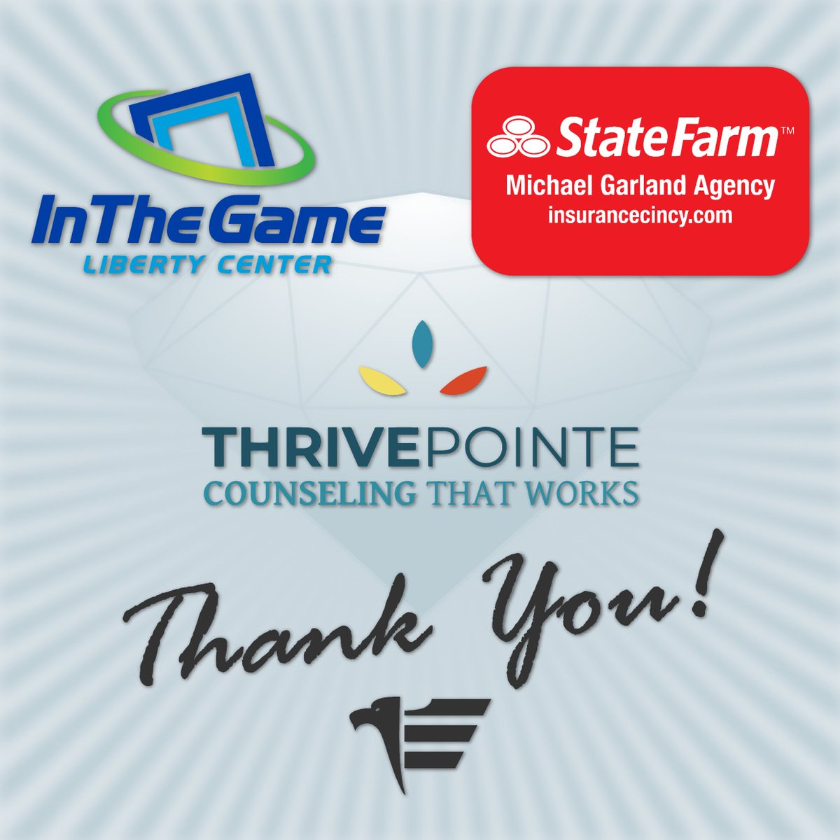 It's Sponsor Sunday, and we are giving a HUGE shout out to our diamond level sponsors! THANK YOU InTheGame Liberty Center, Thrive Pointe, and Michael Garland Agency for your support of the Lakota East Bands program! #thereoncewasaprettygoodband #forevereast24