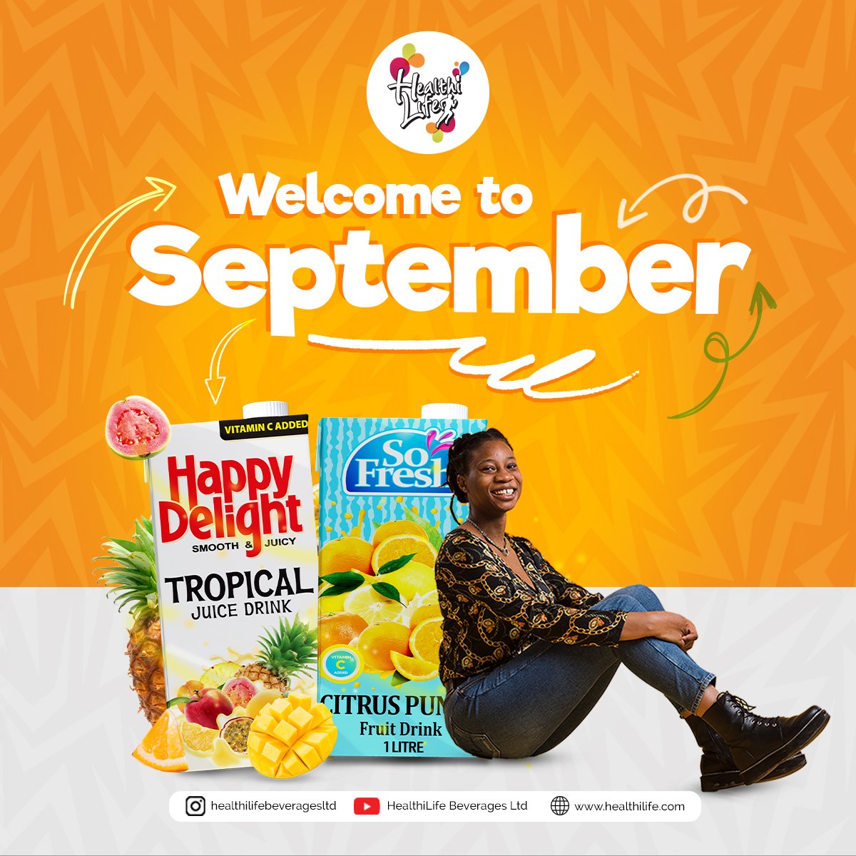 HappyDelightGH's tweet photo. Happy New Month, September! 🌟 The season of renewal is here, and there's no better time to refresh your body and mind. Our juice, crafted with the finest fruits, is your ticket to a healthier, happier you. Let’s make September sweet, juicy, and unforgettable. https://t.co/qNqwI0hHoO