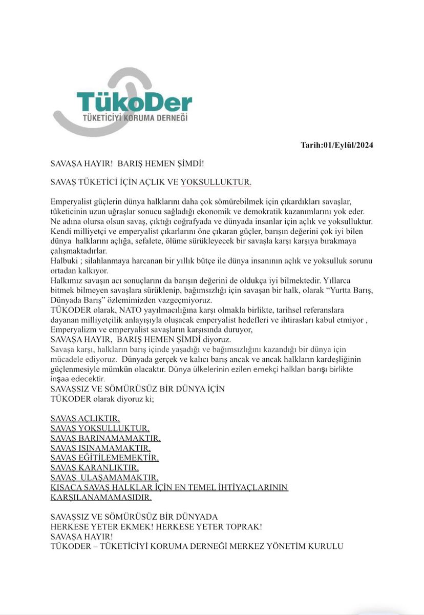 tukoderatasehr's tweet image. Dünya halklarının birlikte hareket etmesi ile barışcıl dünya, ancak kurulabilir. Barış İçin, dünyanın bütün ezilen halkları birleşin.