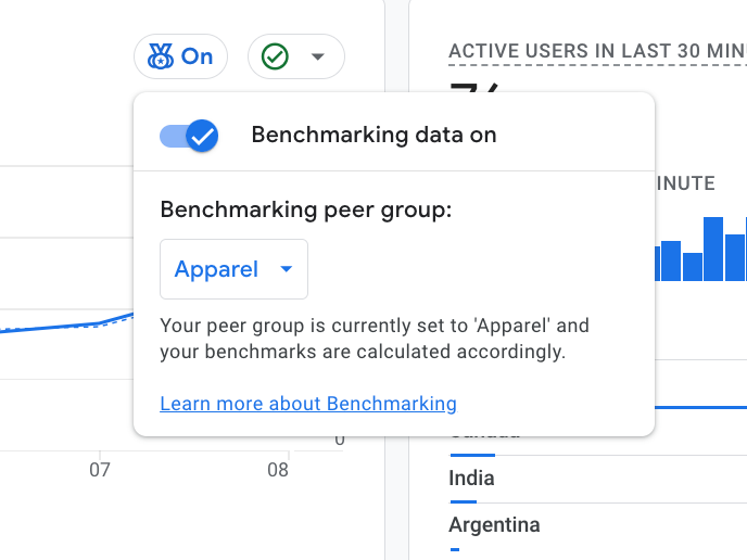 rustybrick's tweet photo. New Google Analytics benchmarking data in GA4 https://t.co/0tZXyYD8TY hat tip @braiscv and @ThomasEccel https://t.co/Wq99UnkFPb