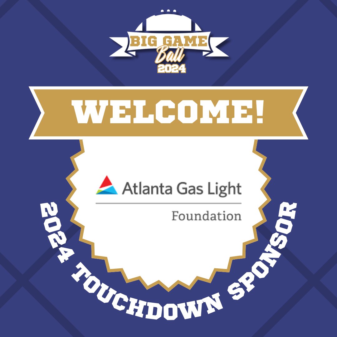 National Down Syndrome Congress would like to welcome the Atlanta Gas Light Foundation as a sponsor for our 3rd annual Big Game Ball! Thank you for your contribution.

For more information on Big Game Ball, click here: bit.ly/3AuGmqE

#downsyndrome #NDSC #NDSC2024BGB