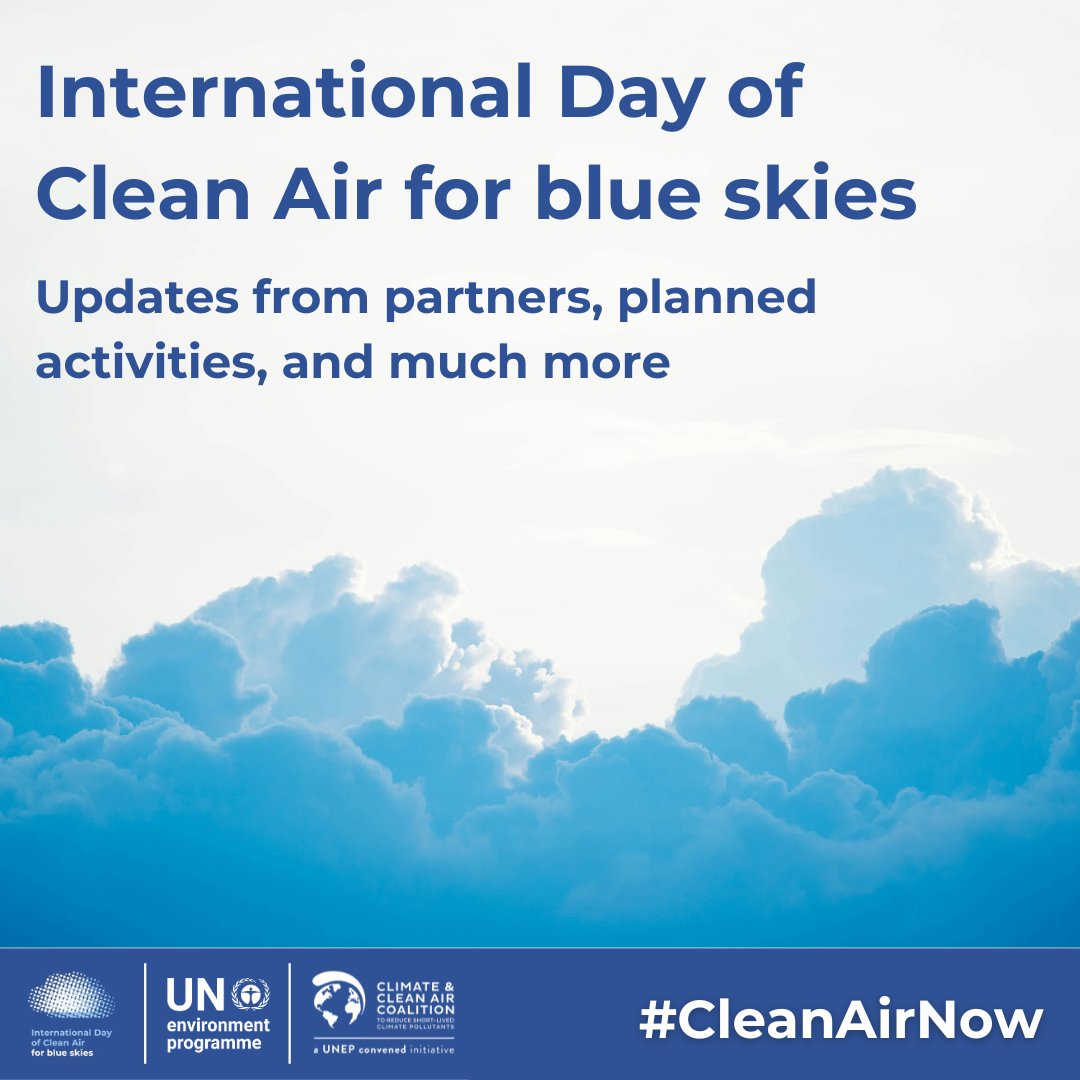 It's time for everyone to invest in #CleanAirNow and embrace shared responsibilities to address air pollution. 

Latest updates from partners and more ahead of #ClearAirDay: cleanairblueskies.org/latest/feature…