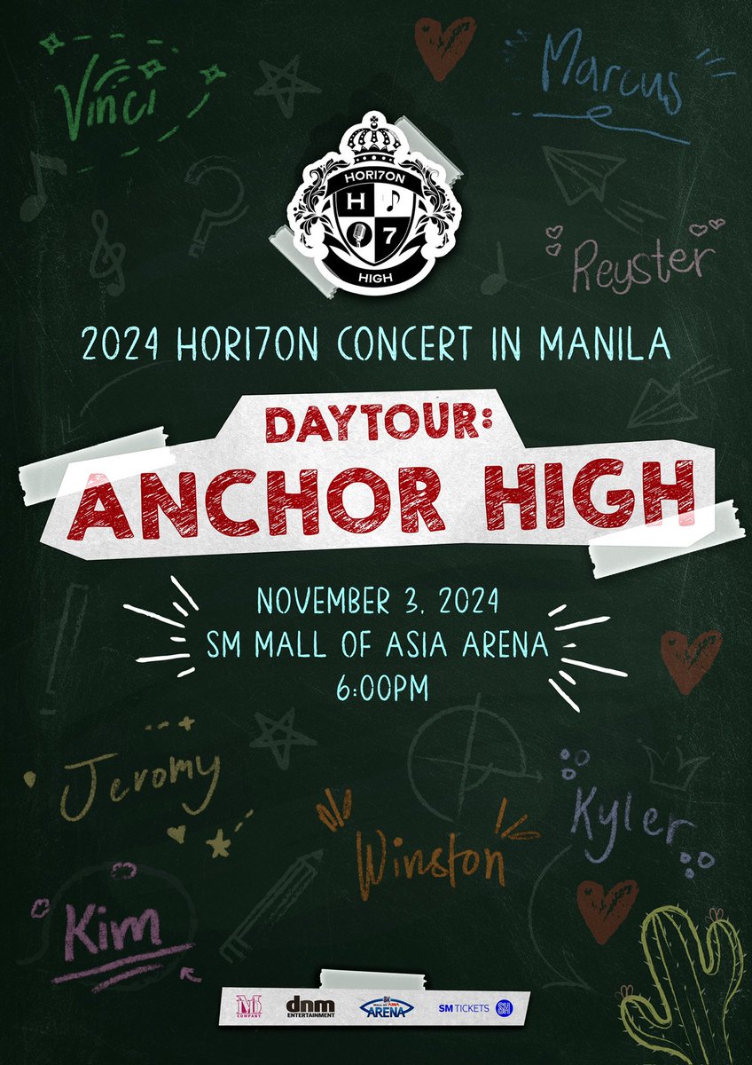 HORI7ON 2ND CONCERT "DAYTOUR: HORI7ON HIGH"

Attendance check 🚌! HORI7ON is inviting you to enroll with them at HORI7ON HIGH for their second concert to be held at SM Mall of Asia Arena this coming November 3rd! 

More details about the concert will be revealed soon so get ready