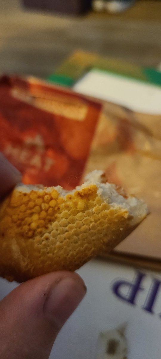 StephanWeiland's tweet photo. @GreggsOfficial i found hair like fibres inside the bread, like baked into it. Ew... on the last bite too i hope i didnt ingest more... https://t.co/kCMML2K3kG