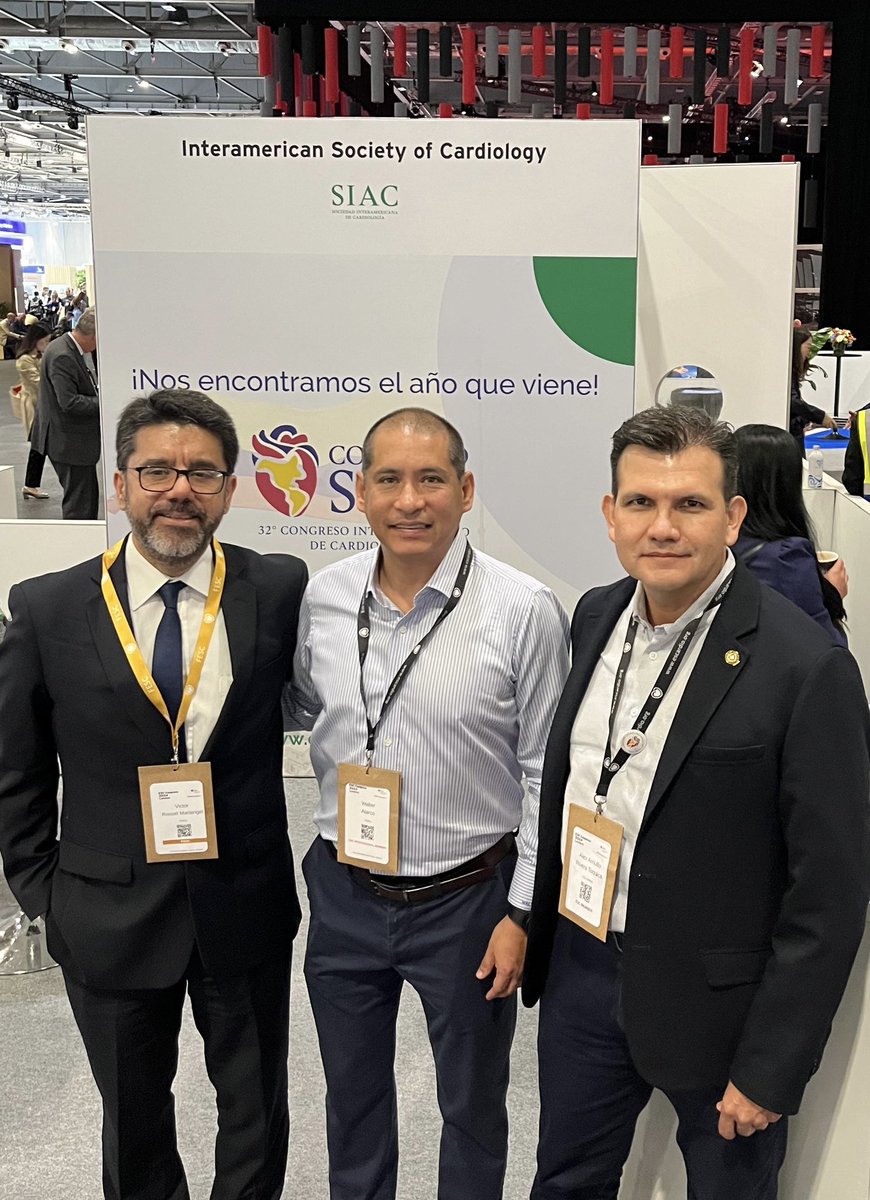 Juntos en ESC2024! 

Miembros del consejo ejecutivo de <a href="/cifacah/">Consejo Interamericano de Falla Cardíaca e HP</a> en el stand de <a href="/SIAC_cardio/">SIAC</a> en el congreso europeo de cardiología 🇬🇧! 

Espera los highlights en las RRSS!
