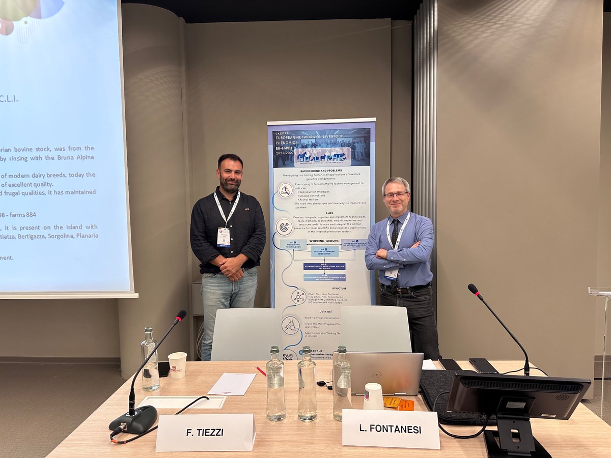 EU-LI-PHE CA22112 (@eu_li_phe) on Twitter photo 🚀 Join Us this afternoon at <a href="/EAAPofficial/">EAAPofficial</a> ! 🚀
🗣️ Chaired by: <a href="/LucaFontanesi/">Luca Fontanesi</a> & Francesco Tiezzi! 📍 Room Sarda Palazzo Affari (Below Ground Floor) 🕒 Until 18:00
Explore fascinating presentations on livestock phenomics and connect with our team. Don’t miss out! 🚀 Join Us this afternoon at <a href="/EAAPofficial/">EAAPofficial</a> ! 🚀
🗣️ Chaired by: <a href="/LucaFontanesi/">Luca Fontanesi</a> & Francesco Tiezzi! 📍 Room Sarda Palazzo Affari (Below Ground Floor) 🕒 Until 18:00
Explore fascinating presentations on livestock phenomics and connect with our team. Don’t miss out!