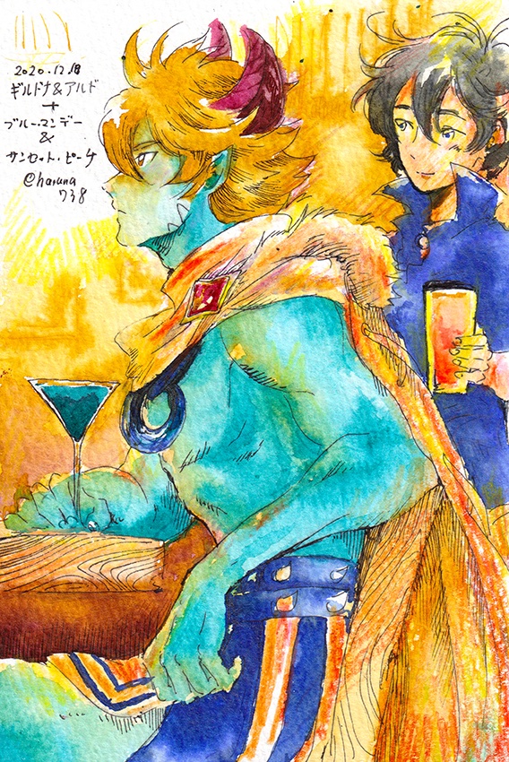 バーでくつろぐシグレ、アルド&amp;ギルドナ、ロキド編。

#バー木こり 
