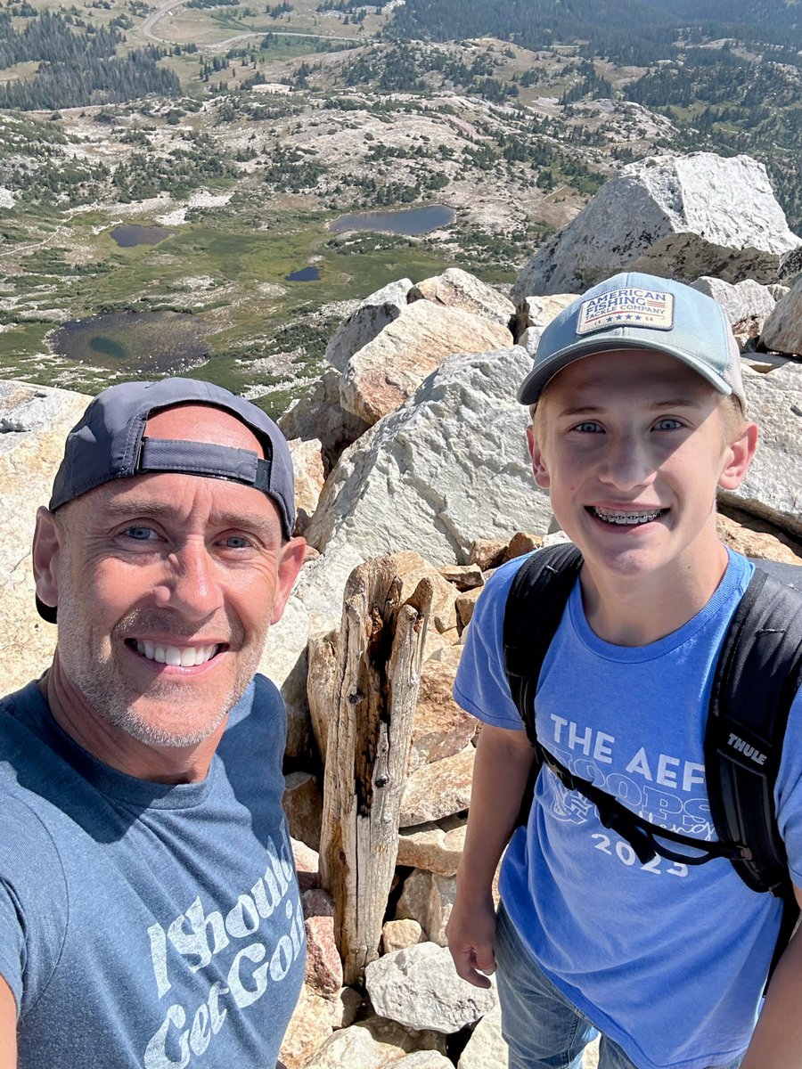 josephKenney316's tweet photo. Yesterday, Nathan and I conquered Medicine Bow Peak—12,013 feet of breathtaking beauty and bonding. Every step was a reminder of how adventure brings family closer. Grateful for the journey and the company. 

#MedicineBowPeak #FatherSonAdventures #SnowyRange