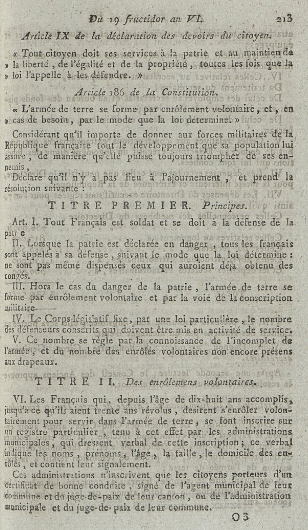 1792_1815's tweet photo. 5 septembre 1798 19 fructidor an VI. Adoption de loi #Jourdan instituant la #conscription universelle et obligatoire pour tous les hommes de 20 à 25 ans. En fait ce texte a été proposé par 2 députés du Conseil des Cinq-Cents Jean Baptiste Jourdan et Pierre #Delbrel. https://t.co/1OFc8ZjLHw