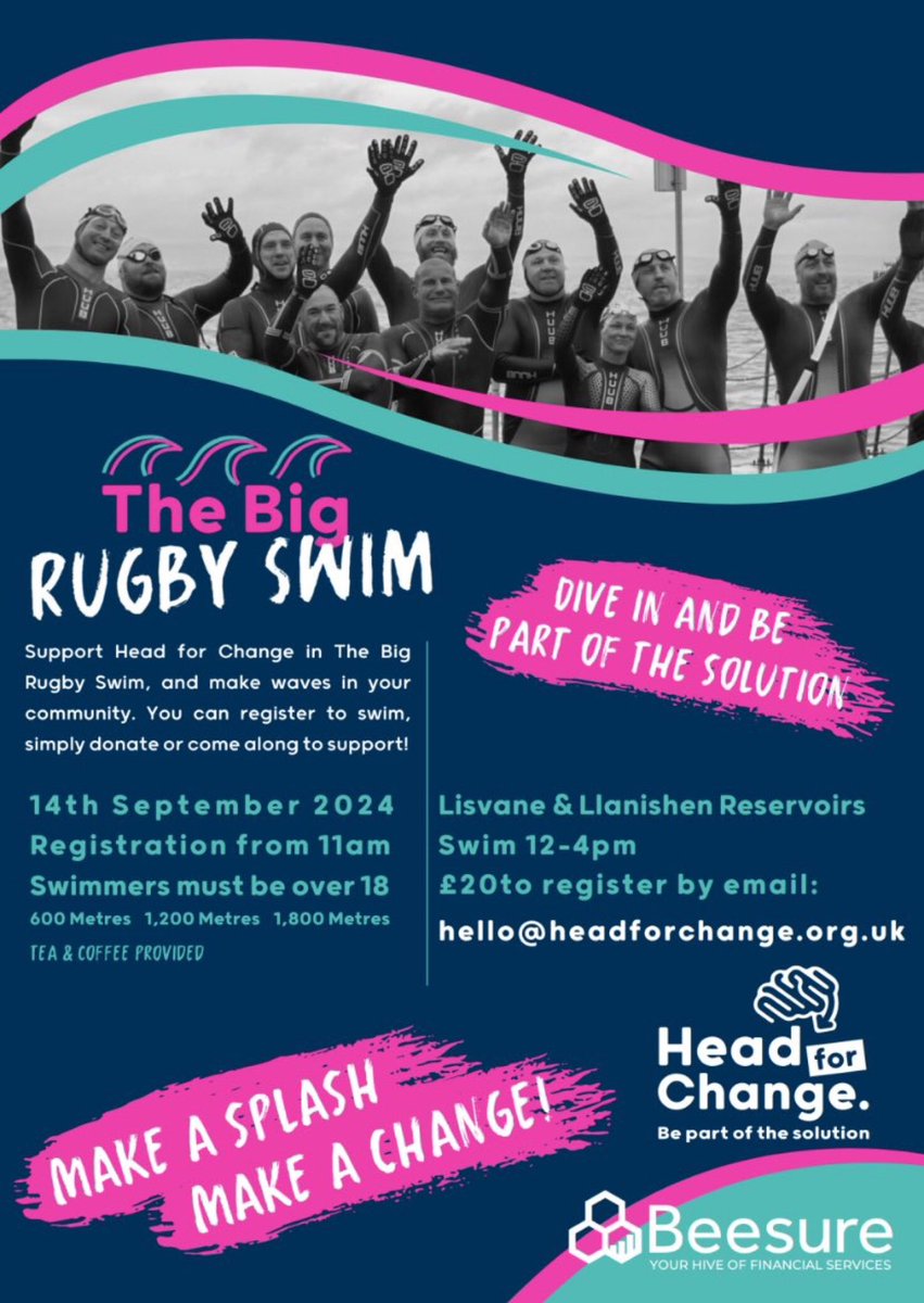 GarethReesXV's tweet image. First open water swim completed (800m in 20 min 😕)  in preparation for the Big Rugby Swim Helping @Head4Change to be #partofthesolution Why not join in or donate to support this worthwhile cause 👍🏼