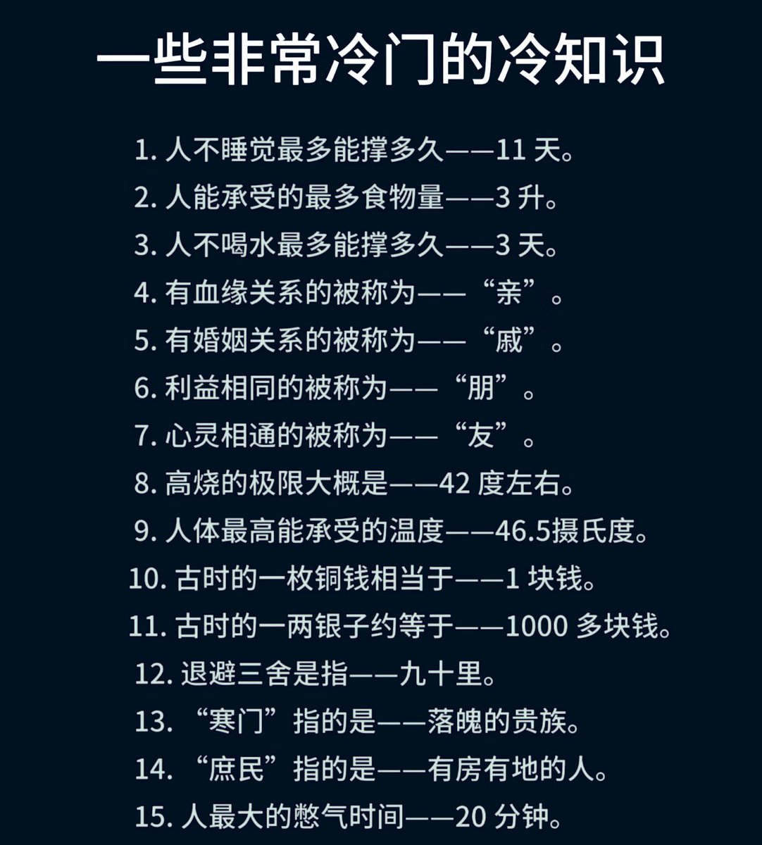 Cryptoeth520's tweet photo. 一些非常冷门的冷知识
你知道哪些？ https://t.co/83gnCsXPU8