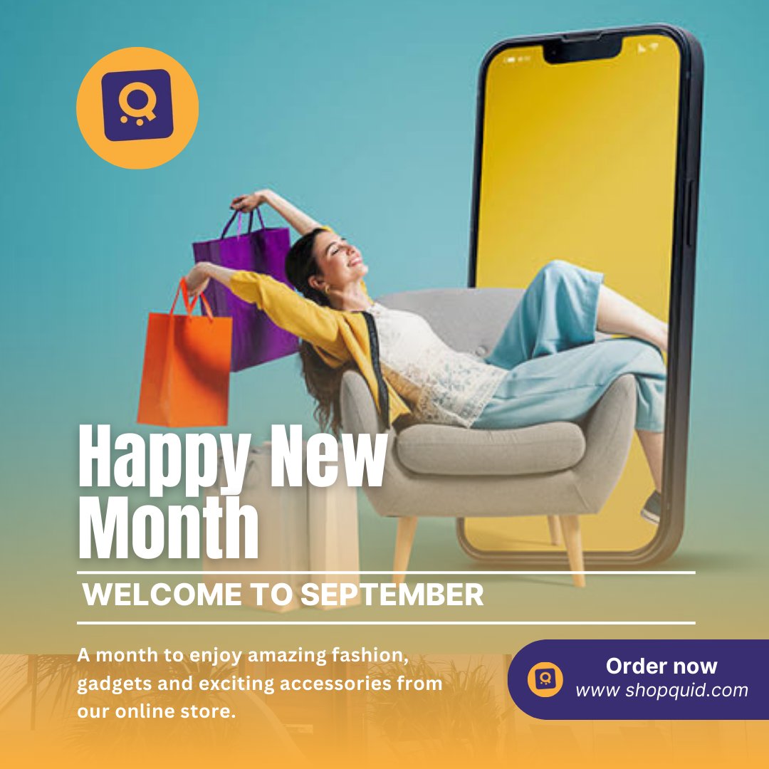 ShopQuid_'s tweet photo. As we progress into the end of the year, may you experience the beauty of a fulfilling month; filled with greater dreams, expectations and amazing accessories from our online store🥰

Cheers to a new beginning🥂 

#september
#happynewmonth https://t.co/ATExpe2mr3