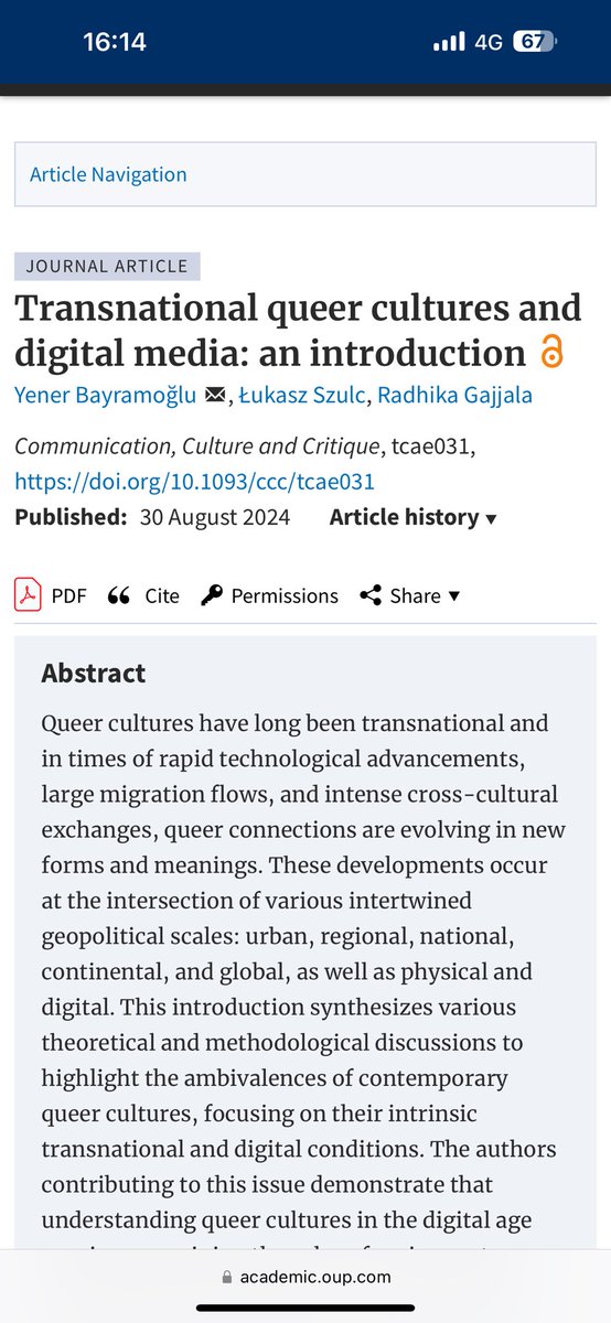 Yener Bayramoğlu (@yenerbayramoglu) on Twitter photo I’m thrilled to announce that our special issue “Transnational Queer Cultures and Digital Media” is finally out 🦄 It was such a big pleasure to work w <a href="/LukaszSzulc/">Łukasz Szulc</a> and Radhika Gajjala. Please read and share our introduction: bit.ly/3X7w3k8 I’m thrilled to announce that our special issue “Transnational Queer Cultures and Digital Media” is finally out 🦄 It was such a big pleasure to work w <a href="/LukaszSzulc/">Łukasz Szulc</a> and Radhika Gajjala. Please read and share our introduction: bit.ly/3X7w3k8