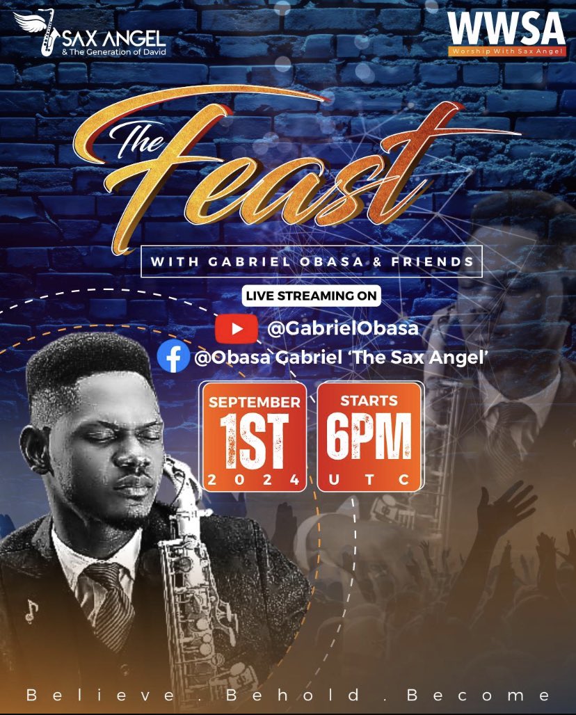 The Father of All spirit is calling you to dine with him. THE FEAST is prepared and you are invited!

Here on Facebook and on YouTube || youtube.com/@gabrielobasa?…

Today 1st September, 2024
6pm UTC

#TheFeast #Believe #Behold #Become