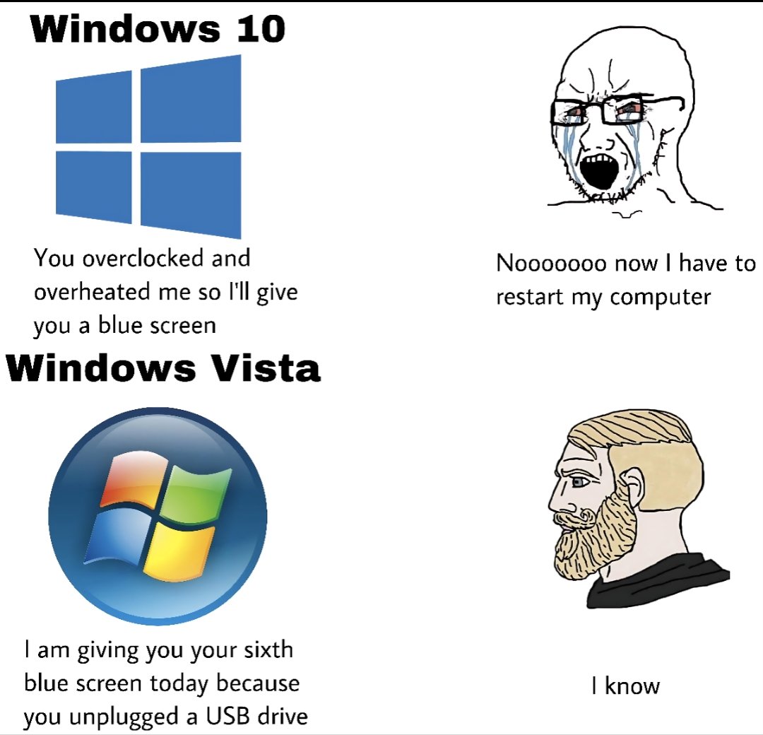 SanjeetTech's tweet image. Windows 10 and Vista Funny Talk 😂😂
#Windows #TechFun #Trending