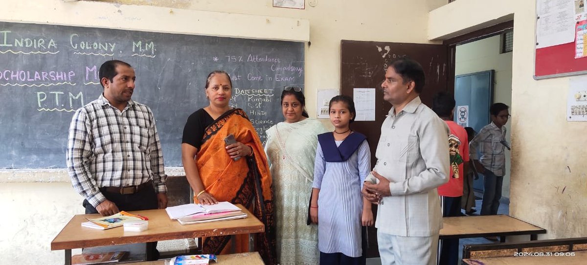 PTM:  students parents interacting with teachers and Head mam