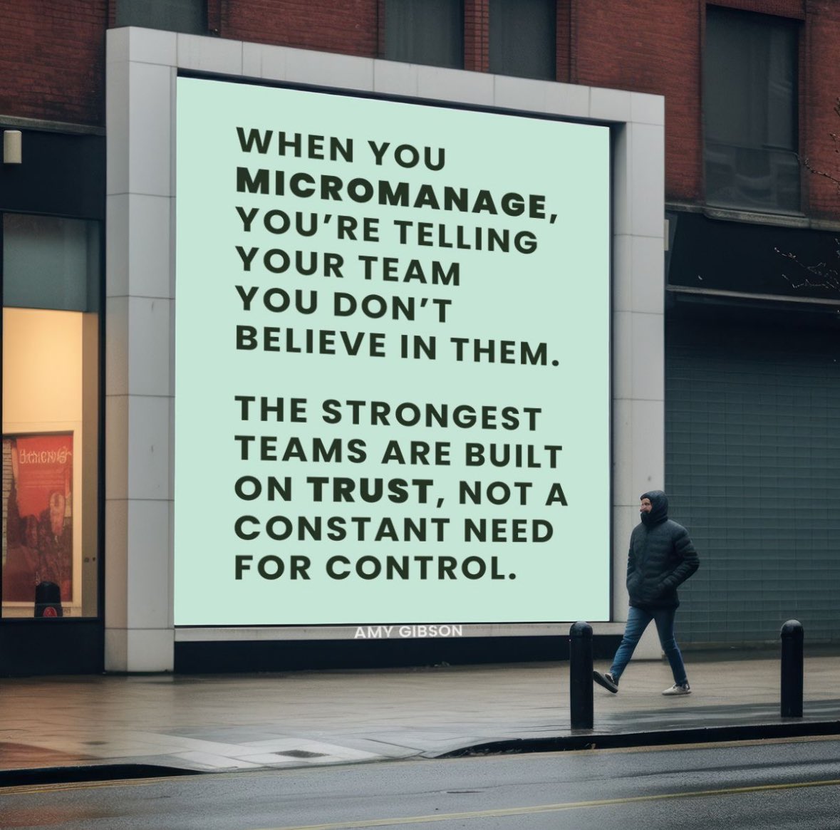 Love this. Hire the right people and trust your team.