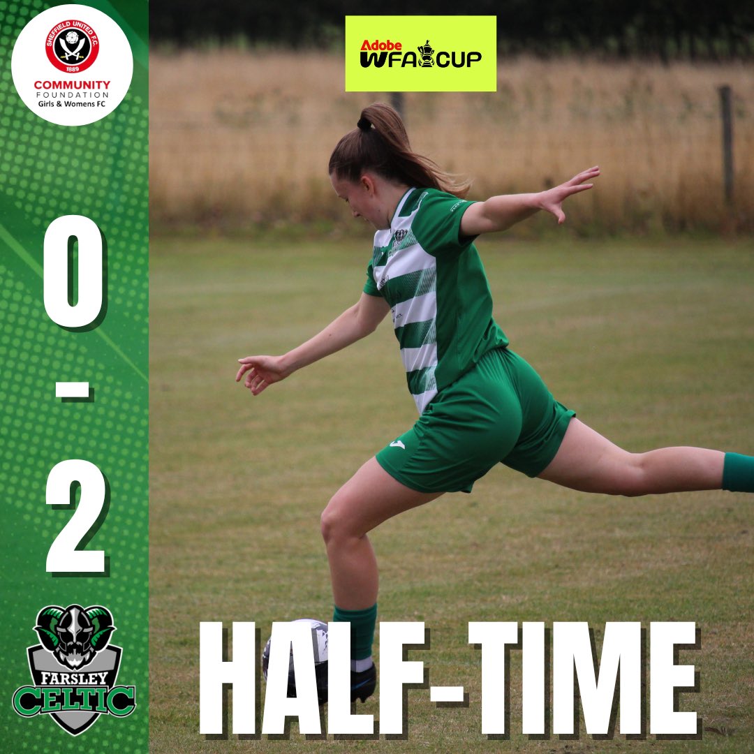 FCFarsleyWomen's tweet photo. Half time at Amaranth and it’s been a brilliant display from Farsley Celtic.

FAR 2-0 SUC

#CeltArmy #womensfacup https://t.co/im7h6j1NBb