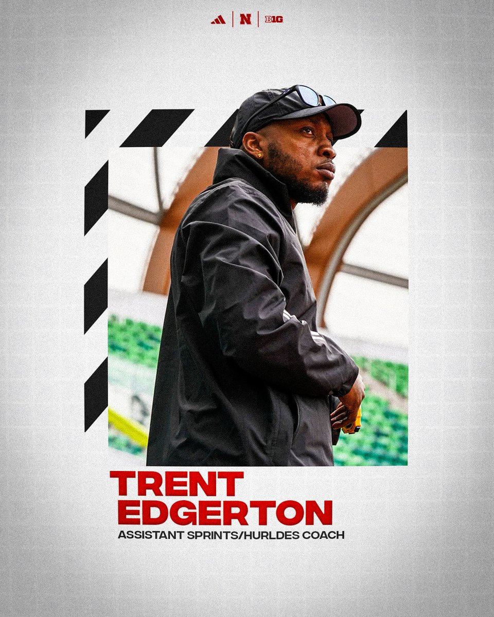 HuskerTFXC's tweet photo. We are excited to welcome Trent Edgerton to the squad as the assistant sprints/hurdles coach. 

“Coach Edgerton has had tremendous success at the conference and national level with both genders in all sprint/hurdle events. I'm excited for our student-athletes to be around his passion and enthusiasm for our sport.” - Coach St. Clair

#GBR