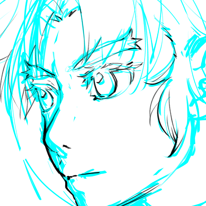 「もう顔だけ描けばいいやって顔描いてるけど男らしく描いてるつもりだけどなんか…エロ」|くらた🐞のイラスト
