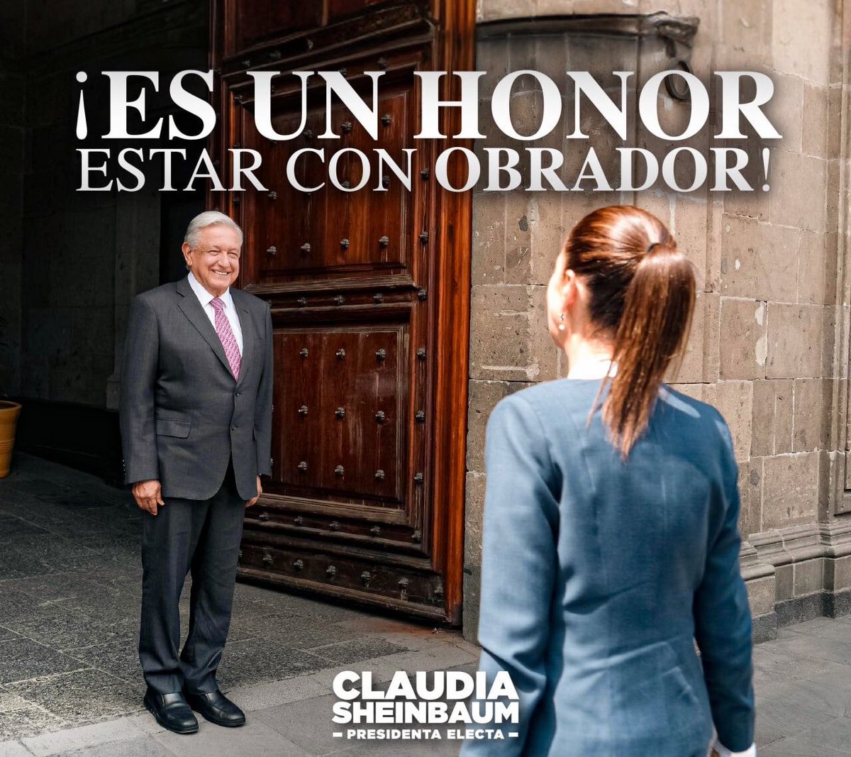 Cuando recibí el bastón de mando de nuestro movimiento escribí un texto. Transcribo una parte, en este histórico día del 6o Informe de Gobierno del presidente <a href="/lopezobrador_/">Andrés Manuel</a>: 

Lic. Andrés Manuel López Obrador, dirigente de nuestro movimiento, presidente de la República, estamos