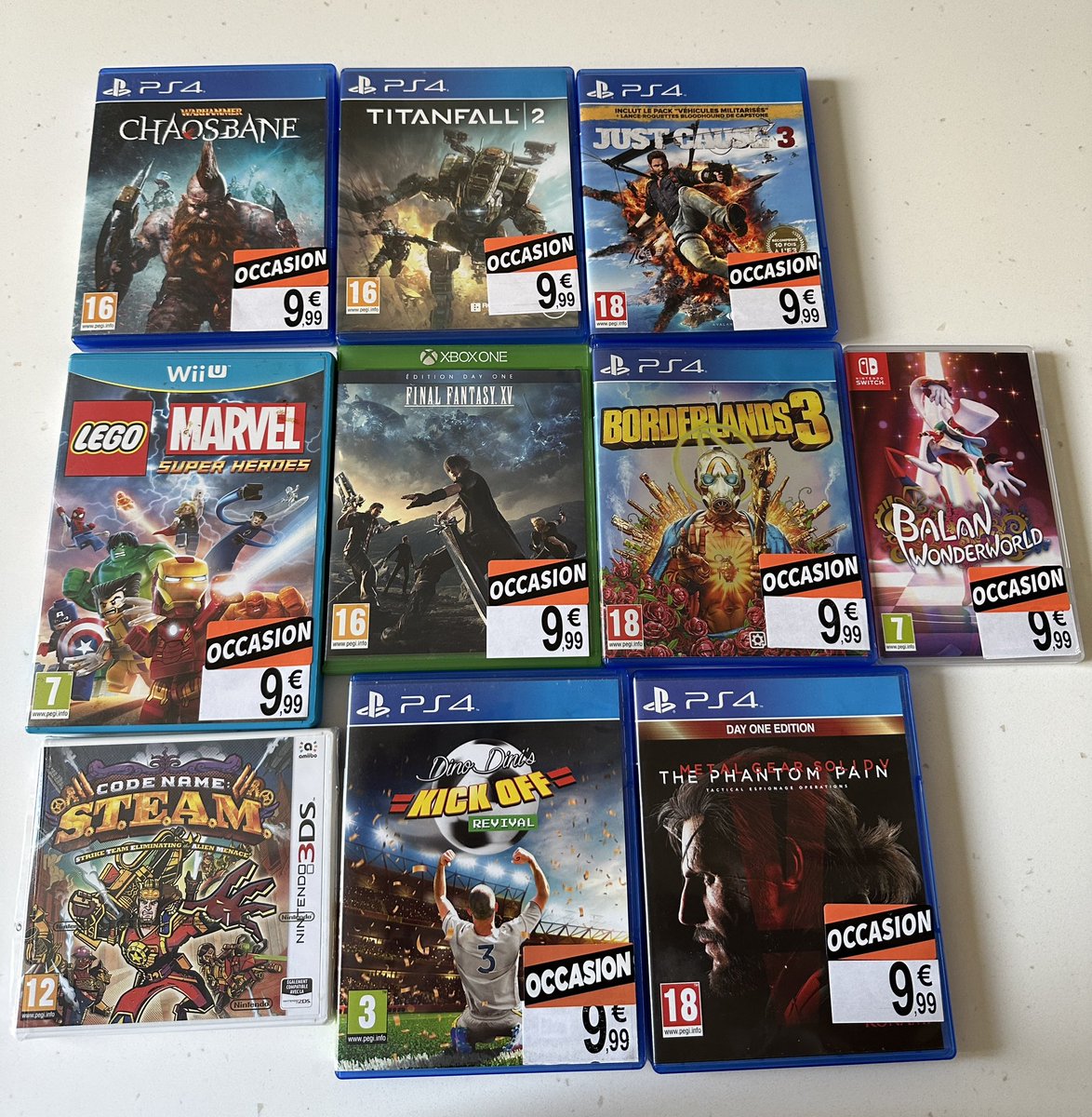 conkerax's tweet photo. 🎁 Nouveau #CONCOURS 🎁 

Après mon périple chez Micromania j’ai pris quelques jeux pour vous quand même comme toujours ! 😉

Les règles sont simples  : 

➡️ Follow @conkerax 
➡️ RT et ❤️ cette publication 
➡️ apprecier à fond ces quelques titres (m

☀️ TAS : 07/09

En attendant prenez soin de vous, et n’hésitez pas à passer sur la dernière vidéo (Sega PlayStation) ça ferait plaisir 🫶 

Bonne chance et merci 🥳
