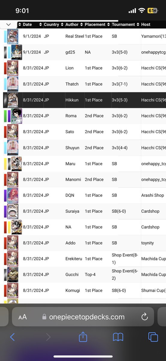 HighRollTCG's tweet photo. I love the start of new set, looking at the eastern meta, and seeing how diverse the pools look. Also my boy Teach showing up looks nice!

Shanks is scary https://t.co/Kw8WMQPWr4