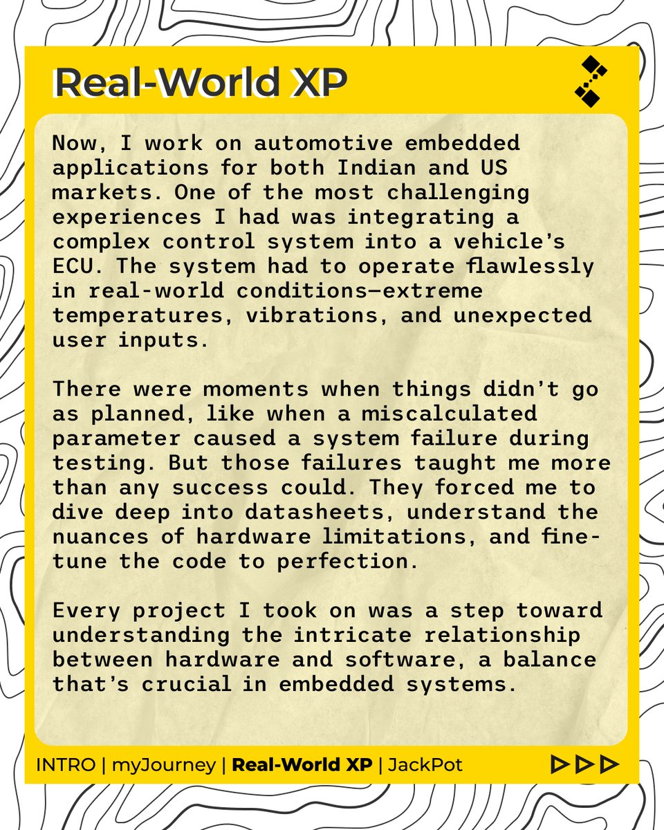 gameoftaksh's tweet image. We are starting a new series!
#MentorMoments
Here we spotlight a Taksh community mentor, who&apos;s making waves in tech. Today, we&apos;re excited to introduce Tejas Chavan. As an Automotive Embedded Application Engineer with a passion for electronics.
#GuideAndGrow #ConnectWithMentors