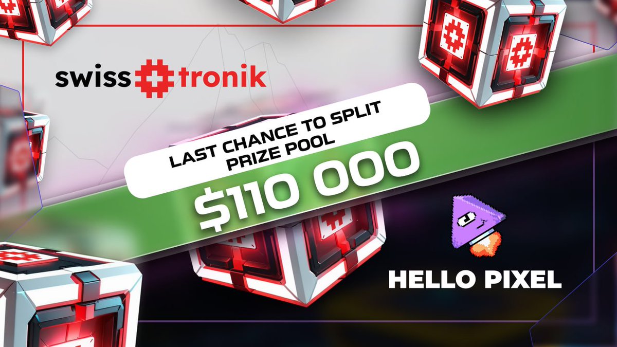 🔴 LAST CHANCE TO SPLIT THE PRIZE POOL OF $110,000 🤑

Together with <a href="/swisstronik/">Swisstronik 🇨🇭</a> team we are extending the mining event until September 15 and this is officially the last opportunity to mine some SWTRs! 🇨🇭

➡️ On September 15 we will announce the date of NFT distribution and the