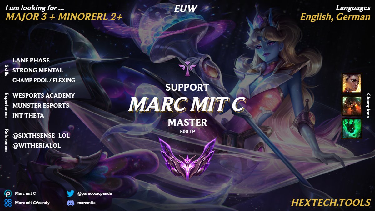 Paradoxic Panda (@paradoxicpanda) on Twitter photo I have decided to go LFT for the upcoming winter season and i will mostly be looking for MajorERL 3+ and MinorERL 2+
Can Provide VODs of last split on request
likes and retweets are very apprechiated :3
<a href="/lft_prm/">LFT PRM</a>
<a href="/lft_prime/">Prime League LFT</a>
<a href="/LFTDiscord/">LFT Discord - lol/val/rl</a> I have decided to go LFT for the upcoming winter season and i will mostly be looking for MajorERL 3+ and MinorERL 2+
Can Provide VODs of last split on request
likes and retweets are very apprechiated :3
<a href="/lft_prm/">LFT PRM</a>
<a href="/lft_prime/">Prime League LFT</a>
<a href="/LFTDiscord/">LFT Discord - lol/val/rl</a>