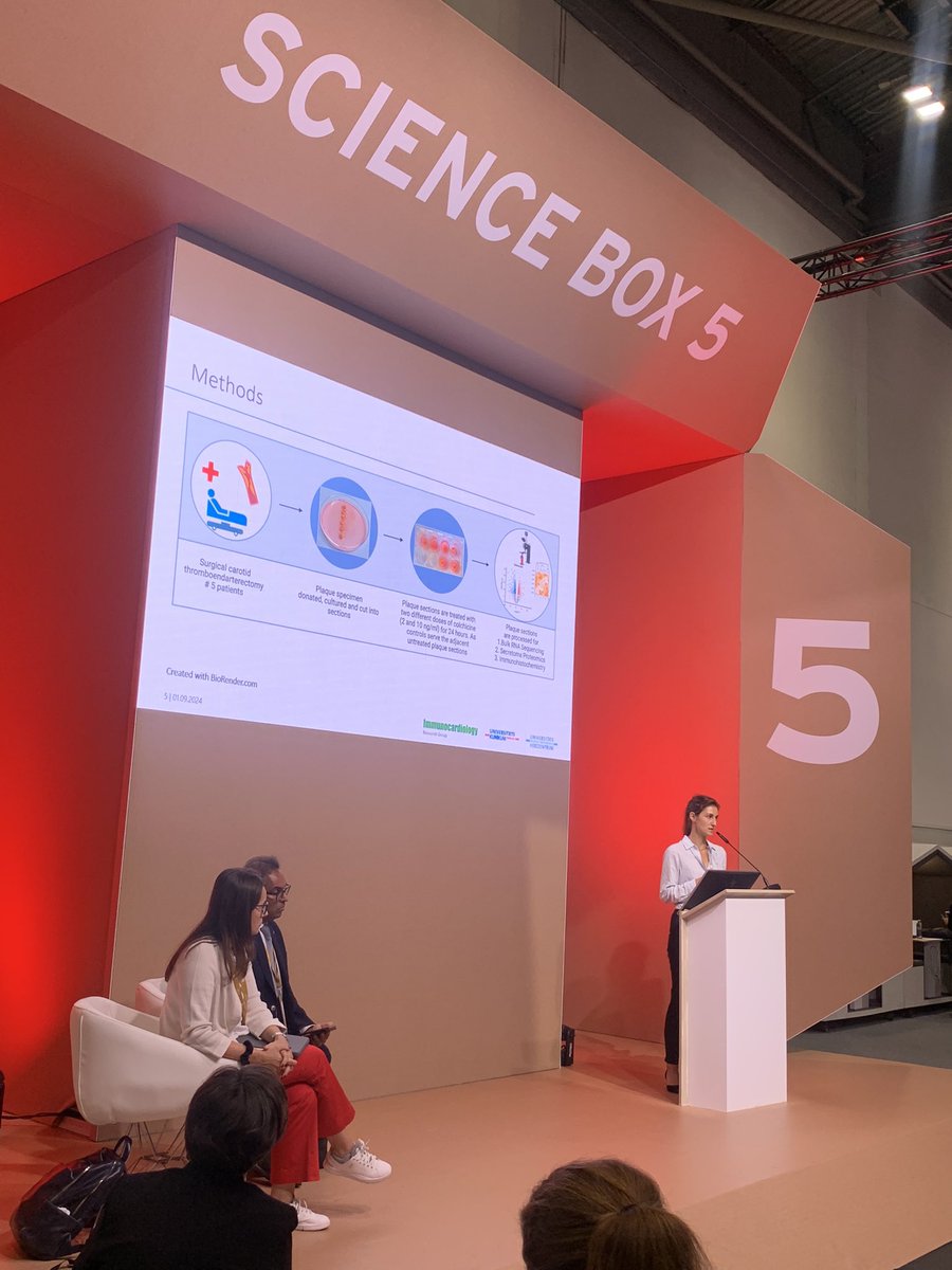 Proud of Derya presenting our data on colchicine‘s mode of action in ex vivo human plaques <a href="/UHZ_UNIFreiburg/">UHZ Freiburg - Bad Krozingen</a> <a href="/YoungDgk/">Young DGK</a> #ESCCongress2024
