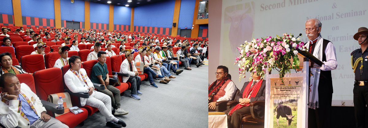 arunachaltimes_'s tweet photo. #Governor KT Parnaik on Sunday emphasised the urgent need for both policy and institutional support to protect the #stateanimal, #mithun, whose population is declining. https://t.co/C5MwklYjha