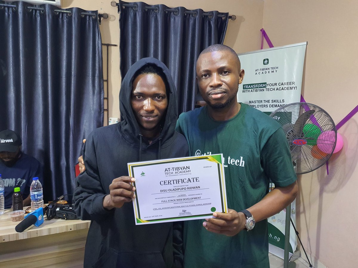 atibyan_tech's tweet image. Atibyan Tech Academy celebrated the graduation of her second cohort. It was a day of joy and pride for the academy and students. 

#TechGraduation #FullstackDevelopers #AtibyanTechAcademy #TechCareers #OpenSource #TechSummits #DesignPatterns #JobSearch #Internships