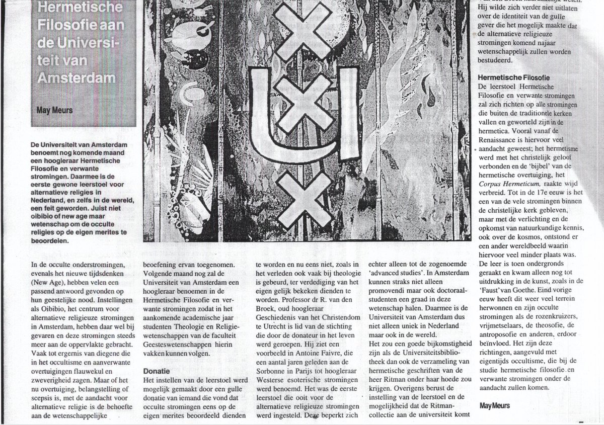 This is how chair was announced in the UvA journal Folia.