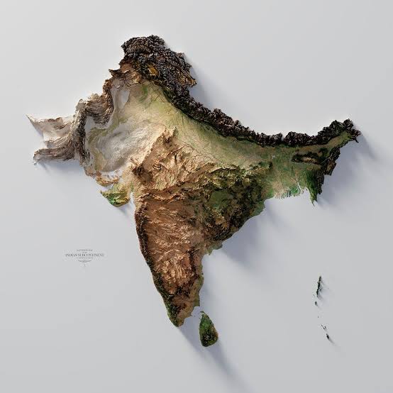 5. Topography map of Indian Subcontinent