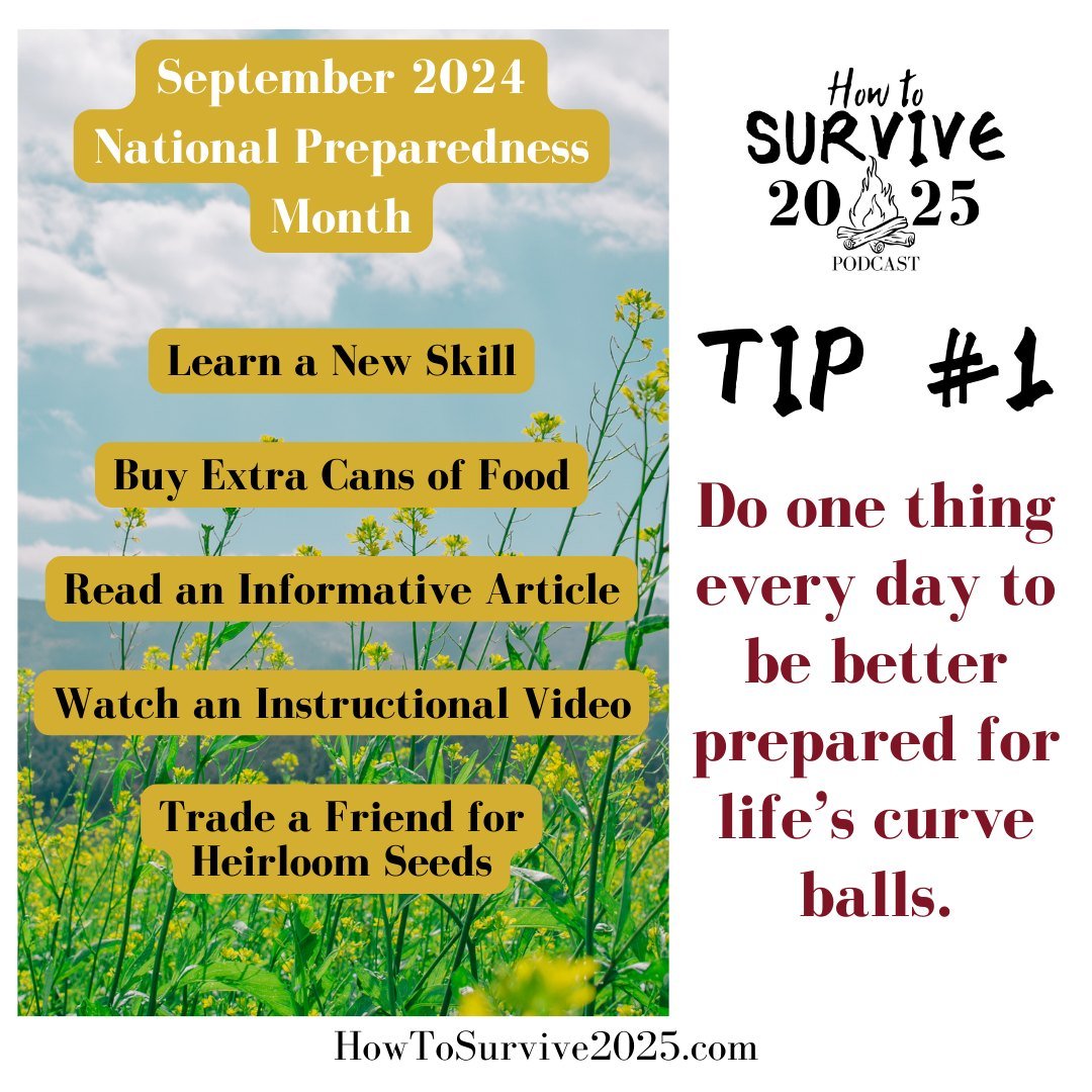 Happy #NationalPreparednessMonth! 

#prepper #prepping #howweprep #survival #preparedness #howtosurvive2025