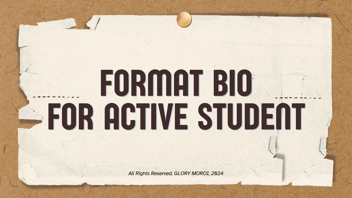 glorymoroi's tweet image. ㅤ
Selanjutnya mengenai format bio! Bio ini sebagai informasi identitas akak sebagai Moroizen selama di SVA.

Mohon diperhatikan ndee, akak-akak! Yang belum benar format bionya, nanti Batty hadiahkan kasih sayang!! ⸜(｡˃ ᵕ ˂ )⸝♡
ㅤ