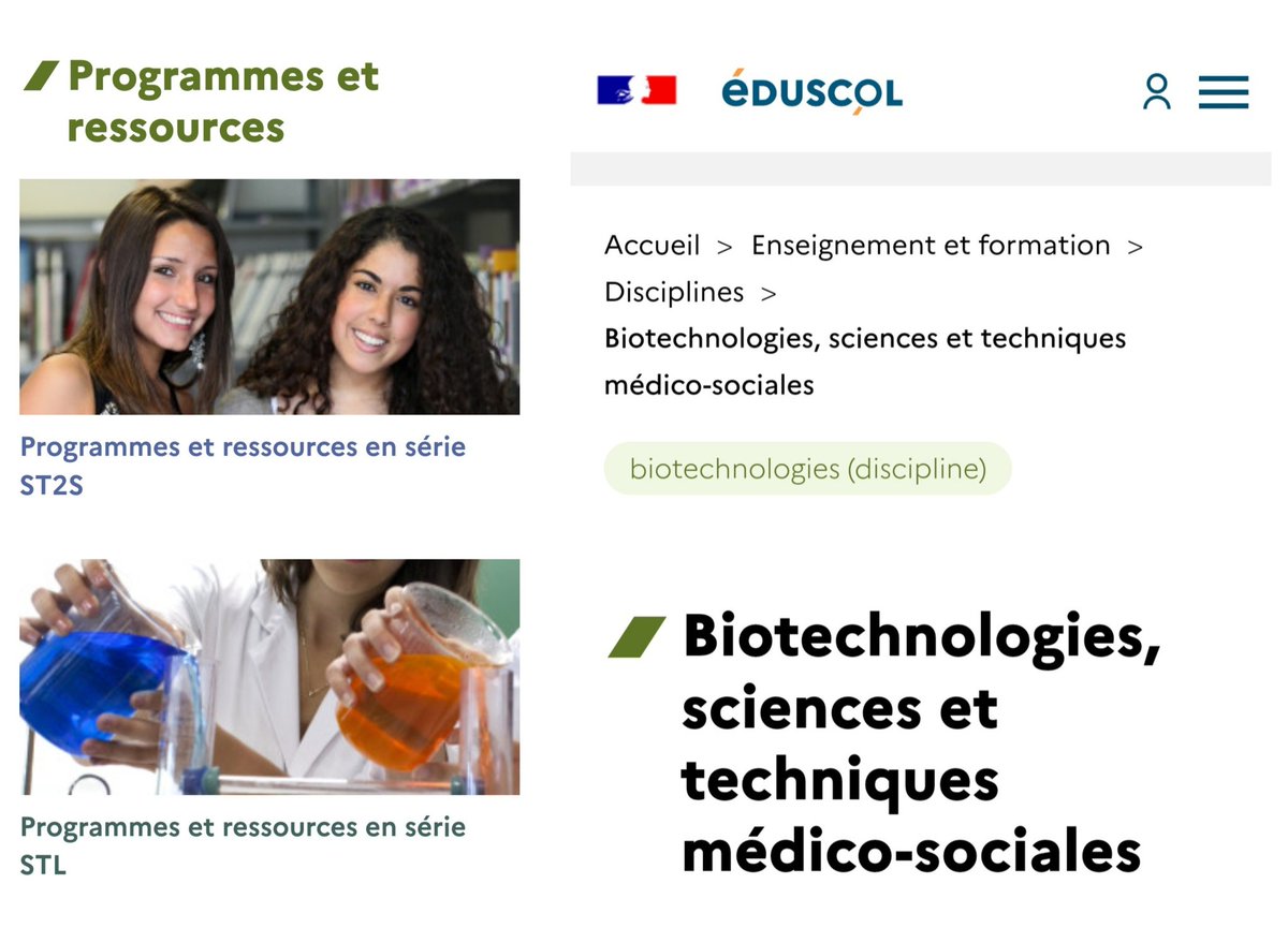 Enseigner les Biotech et STMS avec le numérique tweet media
