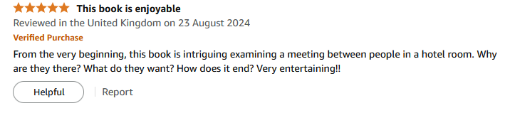 MY first review for 'HOTEL' and it's a five star!