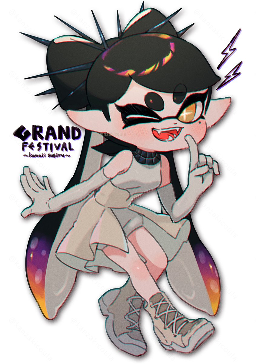 グランドフェスティバル衣装のアオリちゃん💕 #スプラトゥーン #Splatoon