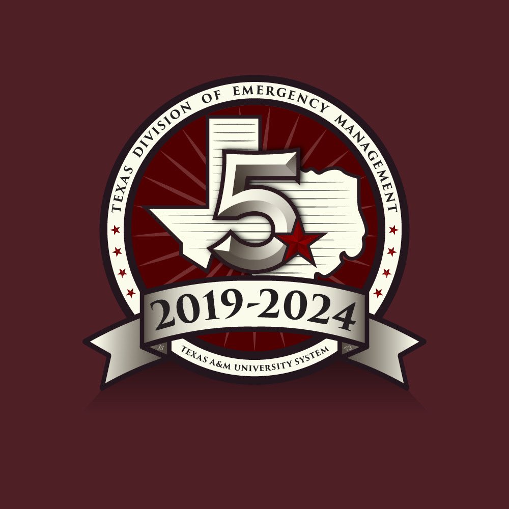 TDEM's tweet photo. Help us celebrate our birthday!🎉

Today, TDEM proudly marks 5 years as a member of @tamusystem— a move by @GovAbbott and the Legislature that took effect on September 1, 2019.

We continue our commitment to serving Texans before, during, and after disaster strikes. https://t.co/98dRjGnl7Z
