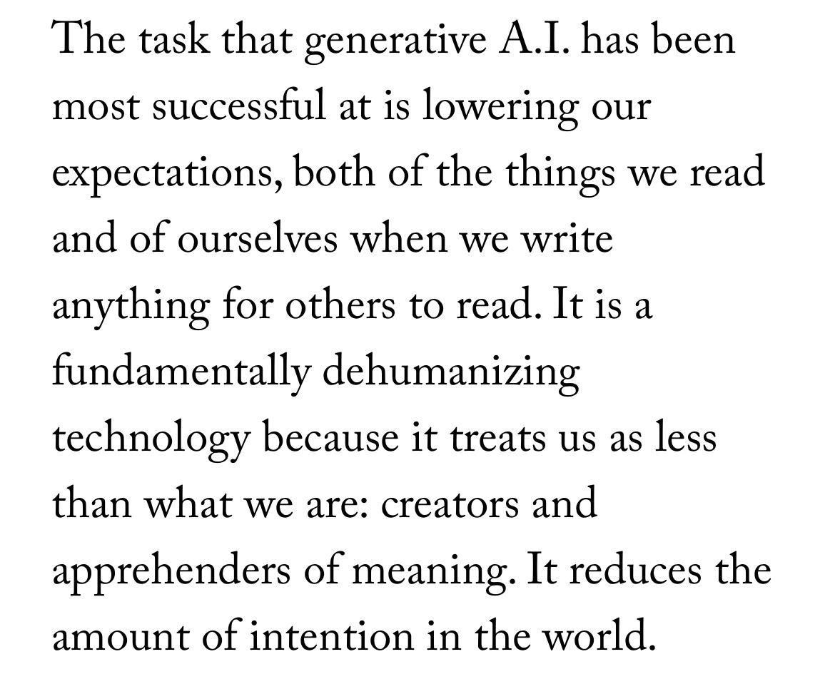 Single best description of AI I’ve ever read, from the great Ted Chiang.
