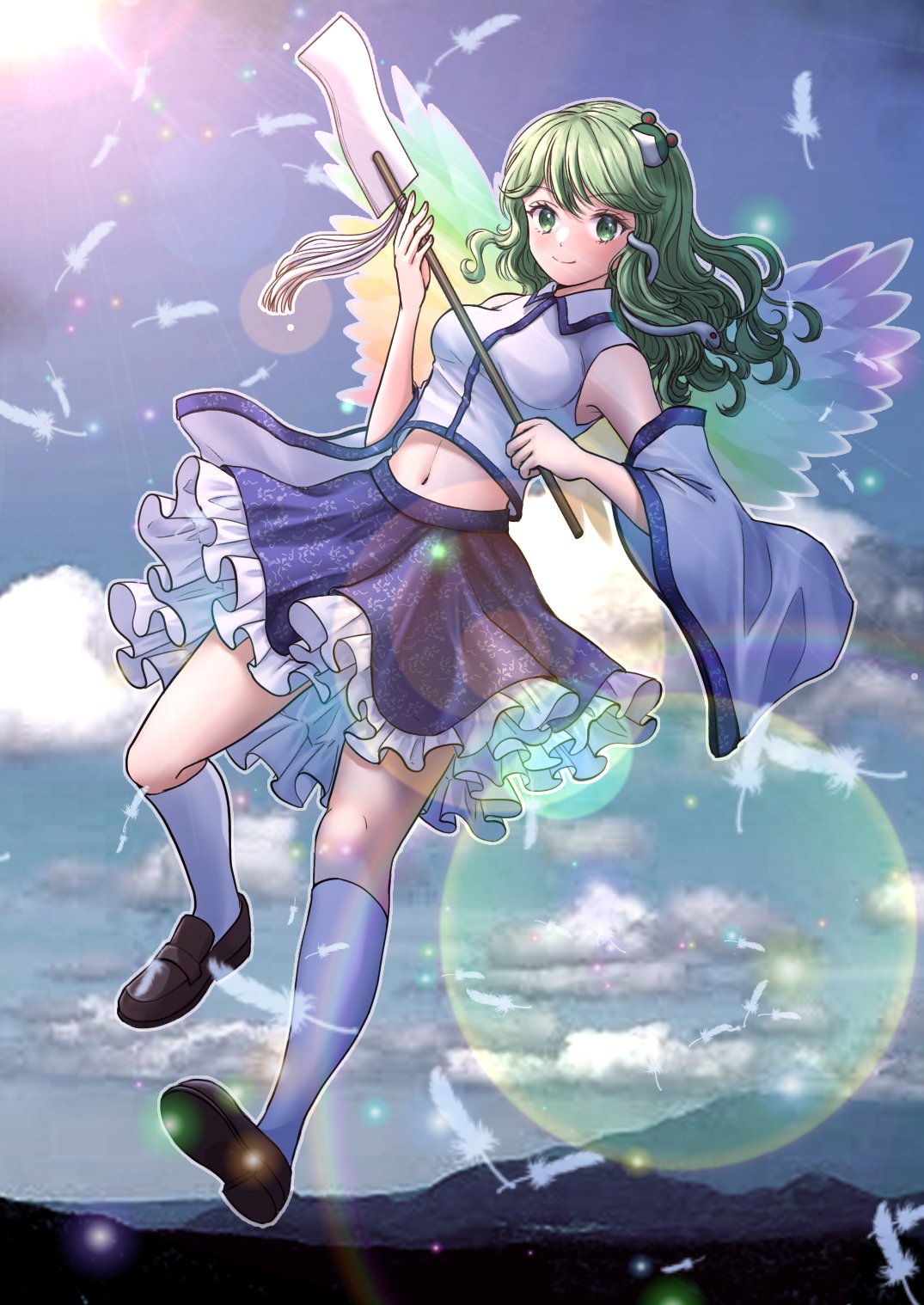 シ*更様 東風谷早苗　東方　シークレット　バスタオル　3450 ウマ娘 東方projectキーホルダー「東風谷 早苗8-4」アクリル