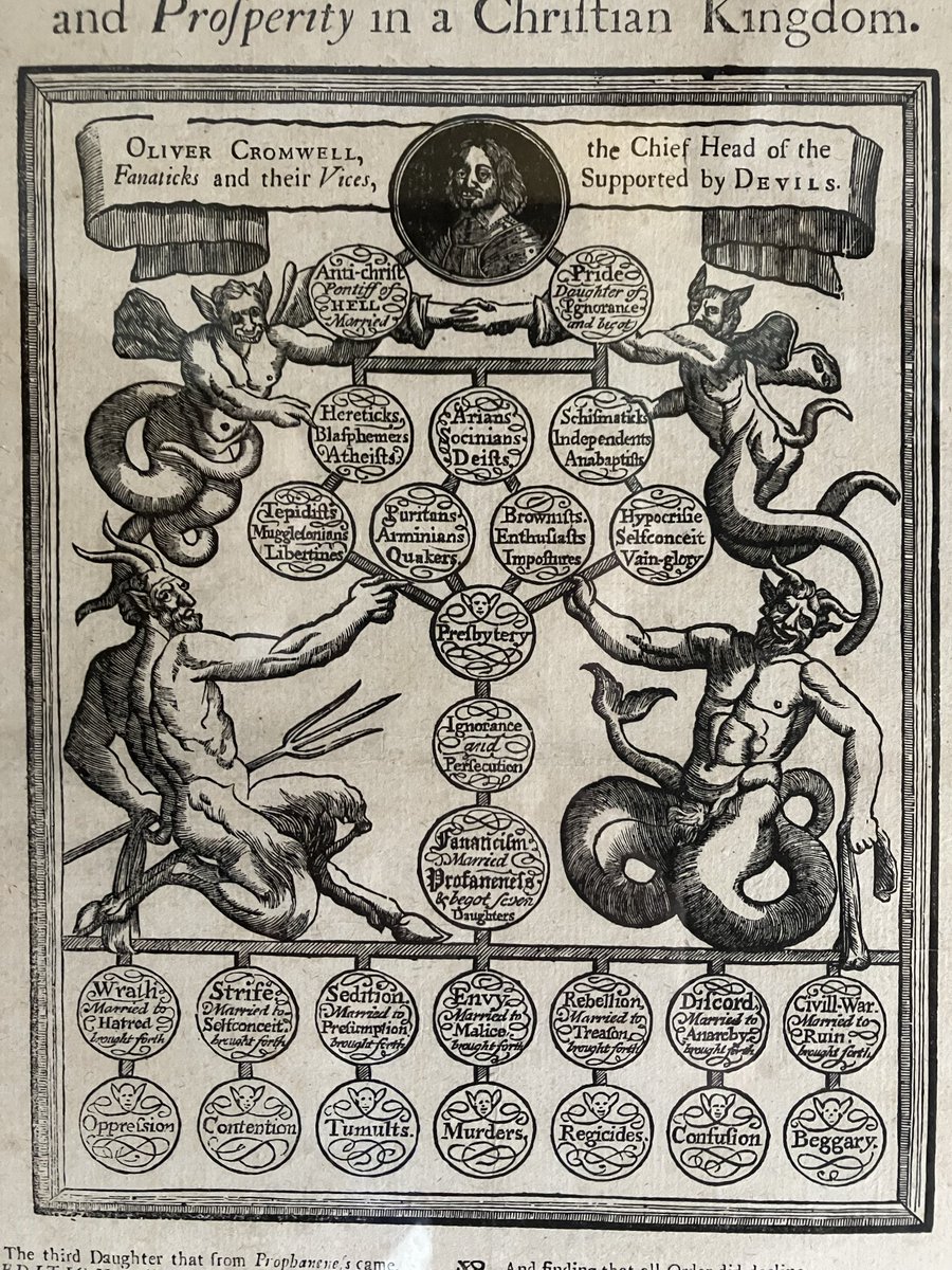 Oliver Cromwell supported by DEVILS 😈