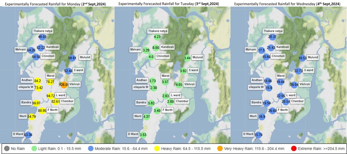 Subimal Ghosh (@subimal_ghosh) on Twitter photo Experimental forecasts from <a href="/ClimateIITB/">Centre for Climate Studies, IIT Bombay</a> : tomorrow 2 September, Mumbai may expect moderate to heavy rain, which may reduce from 3rd. Details at: mumbaiflood.in. Android app: play.google.com/store/apps/det… . Please report flooding at the portal/ app. Experimental forecasts from <a href="/ClimateIITB/">Centre for Climate Studies, IIT Bombay</a> : tomorrow 2 September, Mumbai may expect moderate to heavy rain, which may reduce from 3rd. Details at: mumbaiflood.in. Android app: play.google.com/store/apps/det… . Please report flooding at the portal/ app.