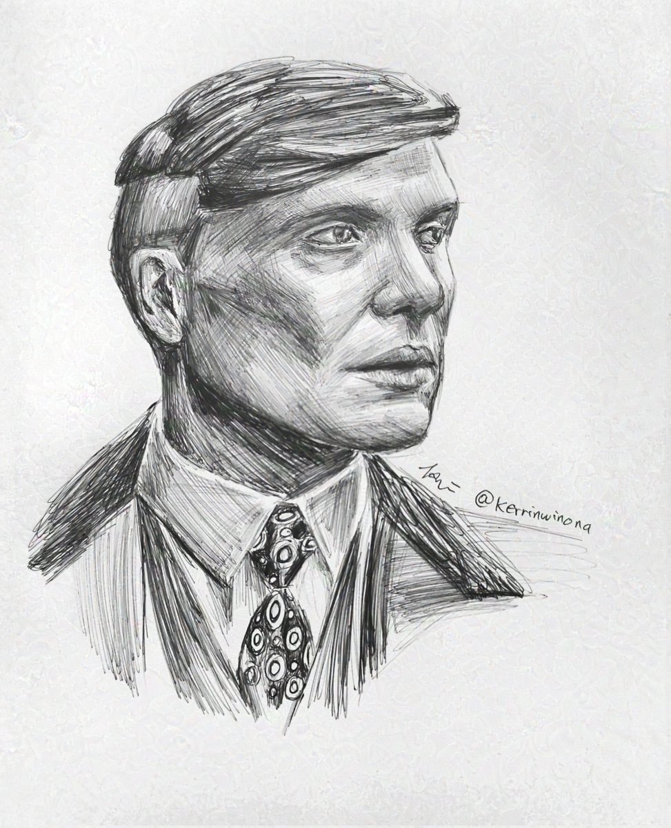 KerrinWinona's tweet image. Sketch of Thomas Shelby (by kerrin Winona) 
Tool:pen

Thomas Shelby is a character portrayed by Cilian Murphy in Peaky Blinders. Do you like this drawing?? 😃
Share your thoughts on the comments 😃
Drawing process can be seen on my bio
youtu.be/9C-DcQ6jygQ